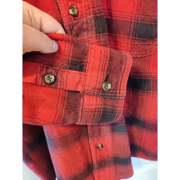 Stormy Kromer 1903 Flannel Shirt Buffalo Plaid Red Men's Medium Made In USA - Picture 5 of 14